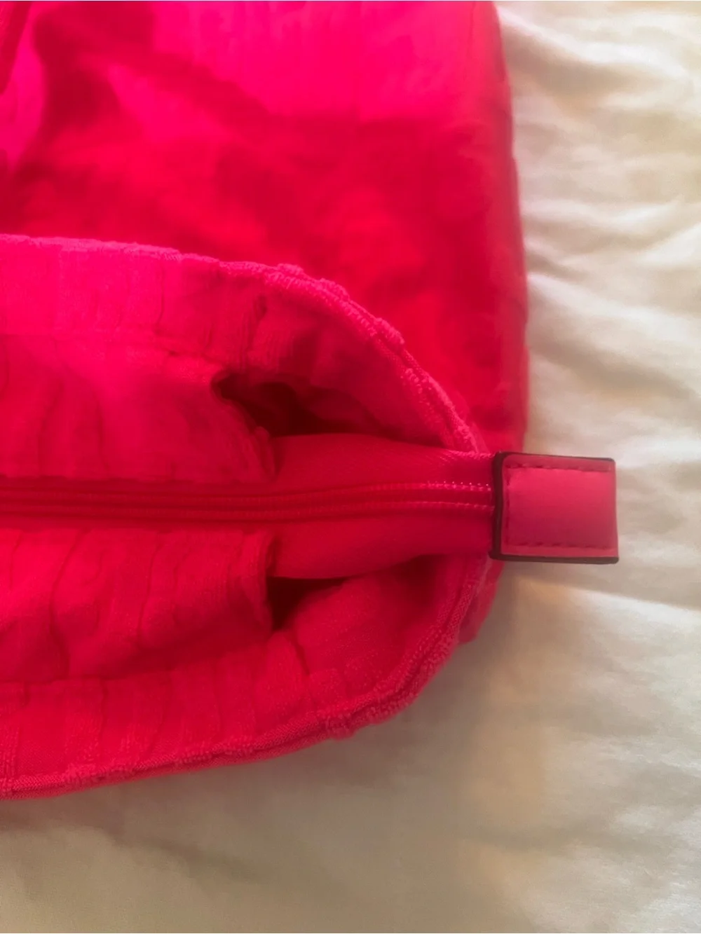 Victoria Secret bright pink terry cloth  tote